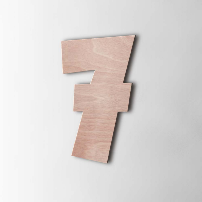 Houten Cijfer 7 Grobold Okoume - 1 Houten Cijfer 7 Grobold Okoume - 1