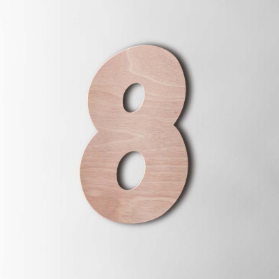 Houten Cijfer 8 Grobold Okoume - 1