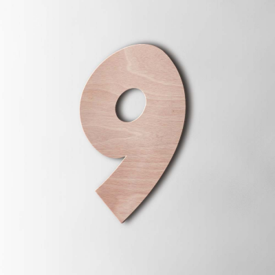 Houten Cijfer 9 Grobold Okoume - 1