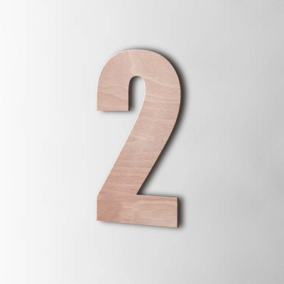 Houten Cijfer 2 Impact Okoume - 1 Houten Cijfer 2 Impact Okoume - 1