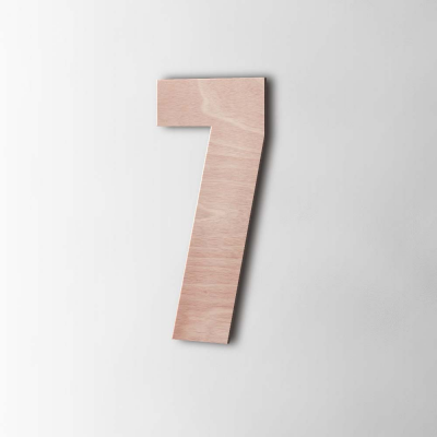 Houten Cijfer 7 Impact Okoume - 1