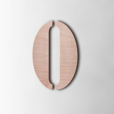 Houten Cijfer 0 Stencil Okoume - 1