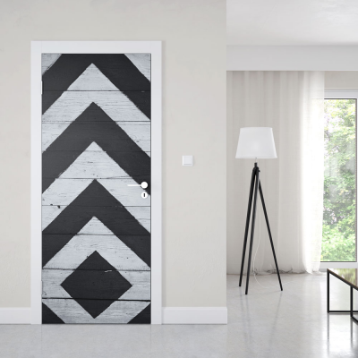 Deursticker Zwart & Wit hout - 1