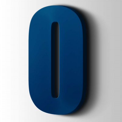 Kunststof Cijfer 0 Impact Acrylaat 5002 Ultramarine Blue - 1