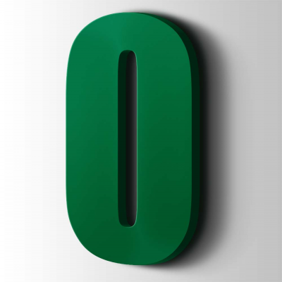Kunststof Cijfer 0 Impact Acrylaat 6029 Mint Green - 1