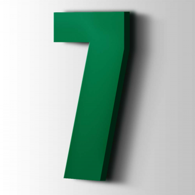 Kunststof Cijfer 7 Impact Acrylaat 6029 Mint Green - 1