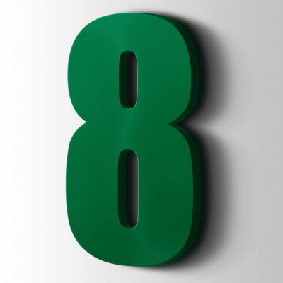 Kunststof Cijfer 8 Impact Acrylaat 6029 Mint Green - 1