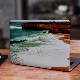 Oranje Strand Laptop Sticker - 1