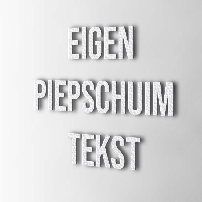 - Bedenk en ontwerp je eigen piepschuim tekst - 1