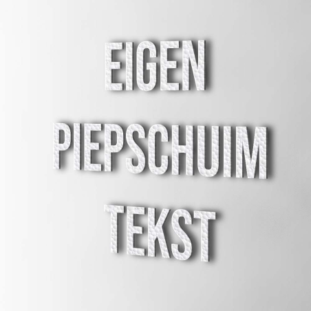 - Bedenk en ontwerp je eigen piepschuim tekst - 1