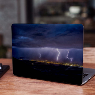 Storm Boven De Stad Laptop Sticker - 1