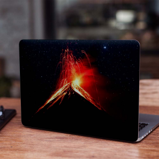 Laptop-Aufkleber „Vulkanausbruch“ – 1