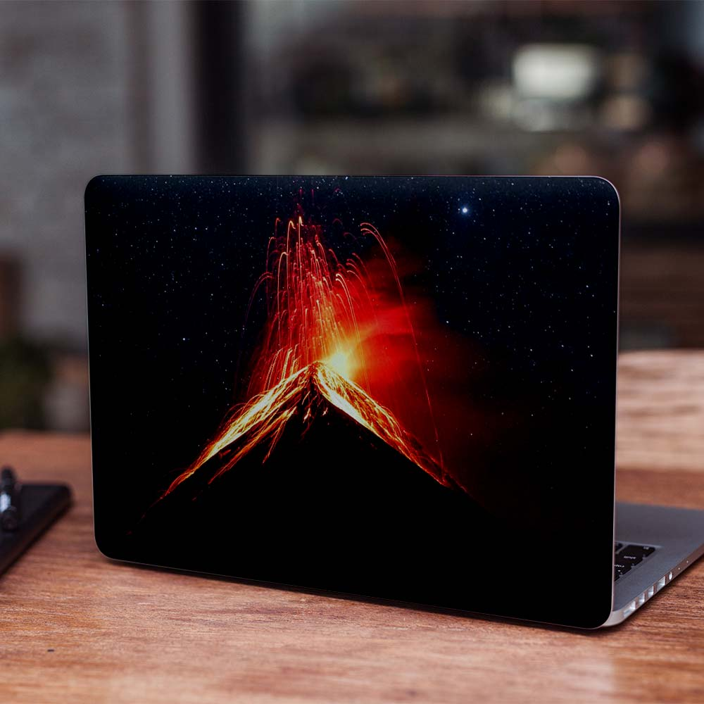 Vulkaan Uitbarsting Laptop Sticker - 1