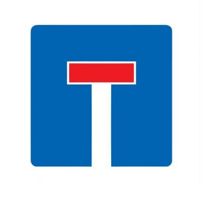 Doodlopende weg Sticker - 1