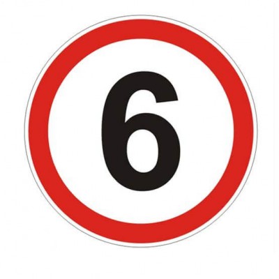 Maximumsnelheid 6 km Sticker - 1