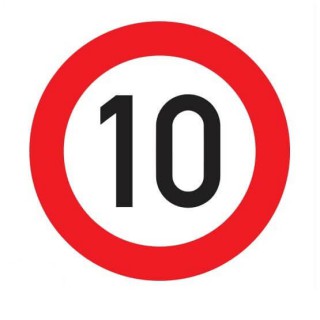 Maximumsnelheid 10 km Sticker - 1