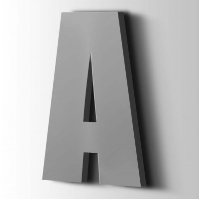 Kunststof Letter A Impact Acrylaat 7040 Window Grey - 1