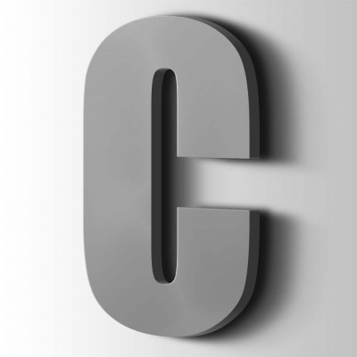 Kunststof Letter C Impact Acrylaat 7040 Window Grey - 1