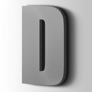 Kunststoff-Buchstabe D Impact Acryl 7040 Fenstergrau – 1