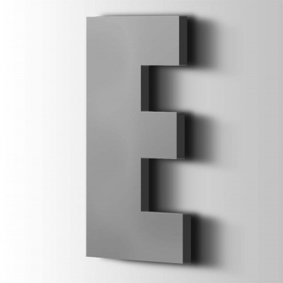 Kunststof Letter E Impact Acrylaat 7040 Window Grey - 1
