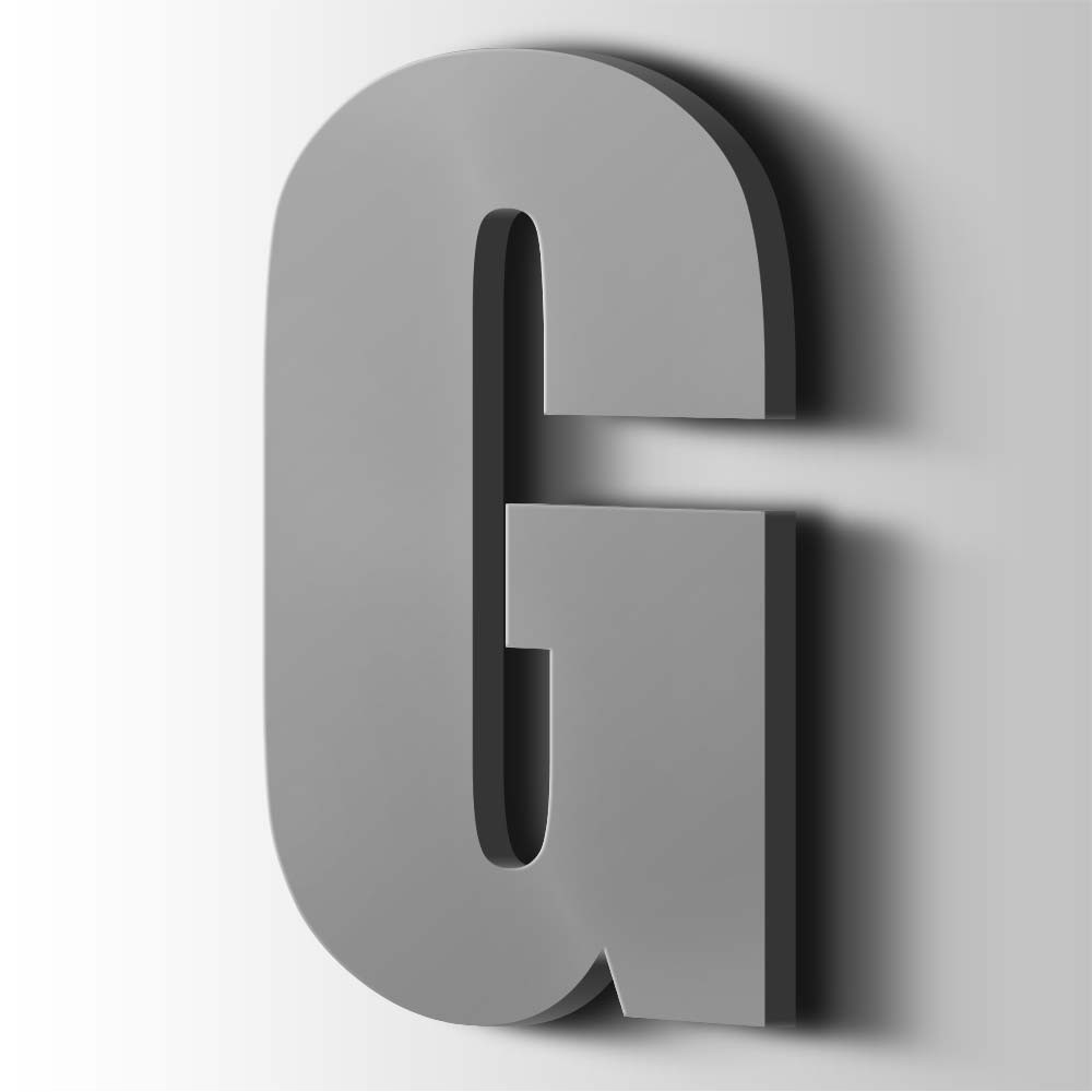 Kunststof Letter G Impact Acrylaat 7040 Window Grey - 1