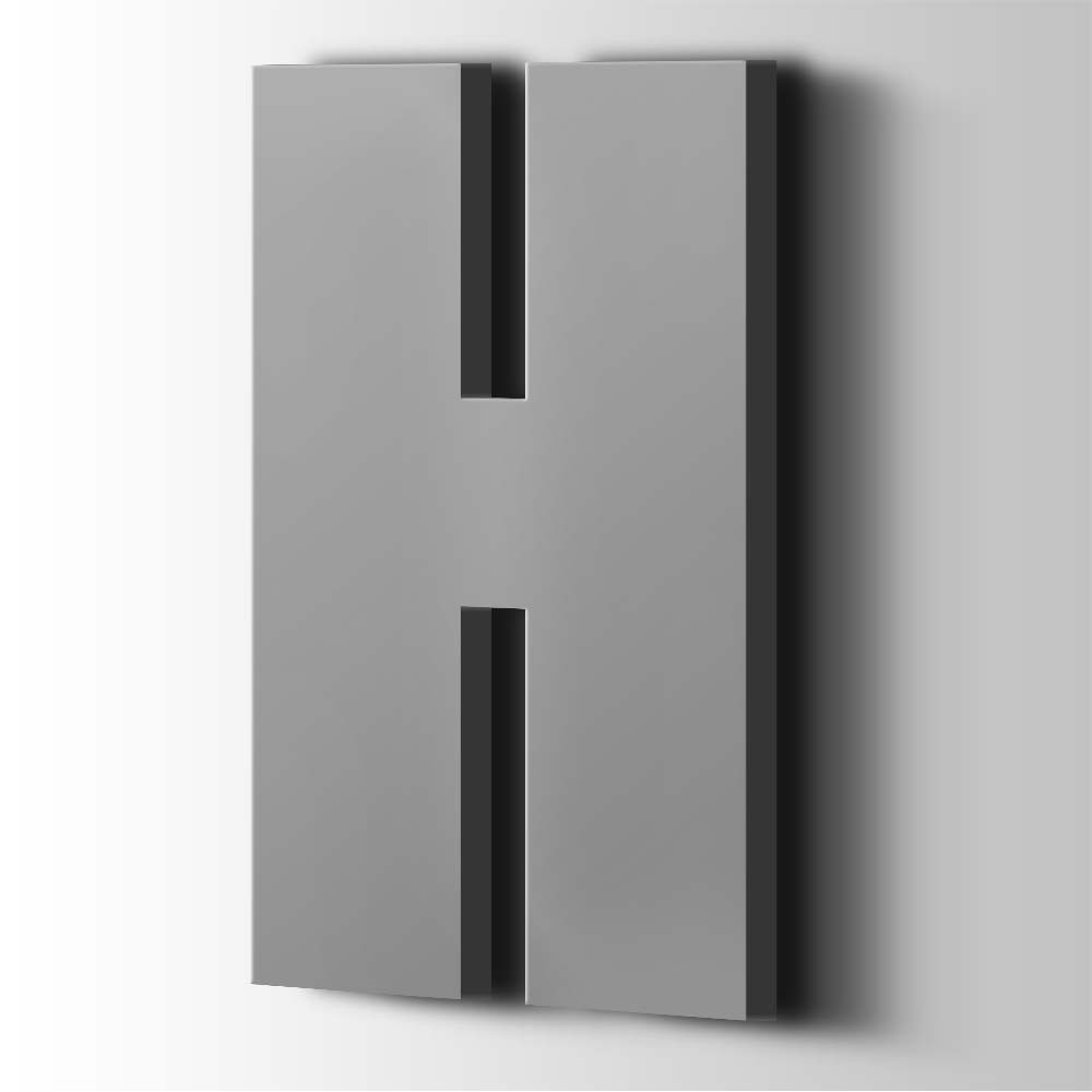 Kunststof Letter H Impact Acrylaat 7040 Window Grey - 1