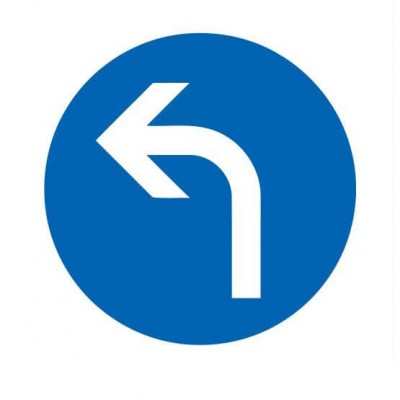 Met de bocht mee naar links Sticker - 1