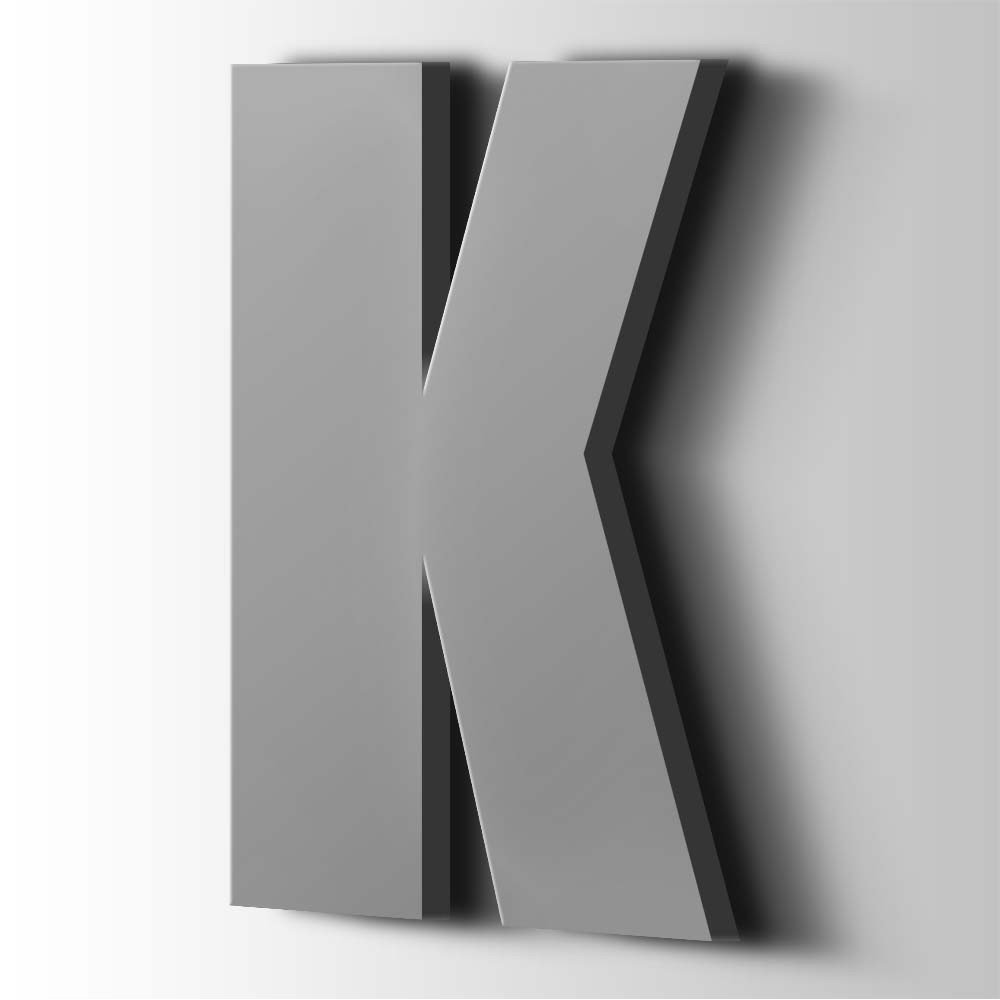 Kunststof Letter K Impact Acrylaat 7040 Window Grey - 1