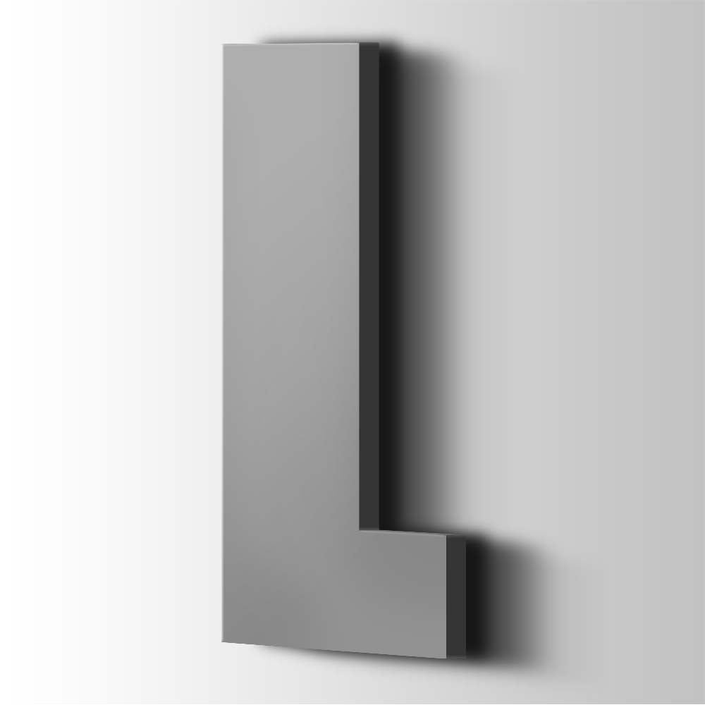 Kunststof Letter L Impact Acrylaat 7040 Window Grey - 1