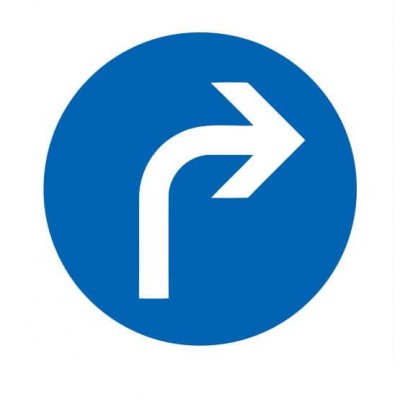 Met de bocht mee naar rechts Sticker - 1