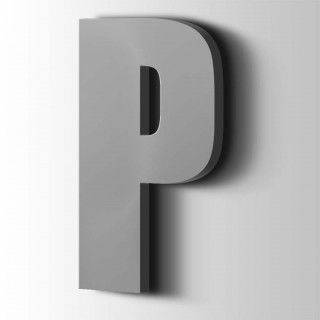 Kunststof Letter P Impact Acrylaat 7040 Window Grey - 1