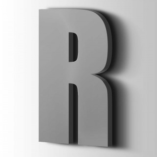 Kunststof Letter R Impact Acrylaat 7040 Window Grey - 1