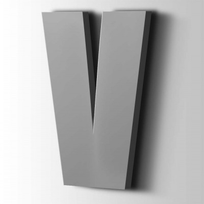 Kunststof Letter V Impact Acrylaat 7040 Window Grey - 1 Kunststof Letter V Impact Acrylaat 7040 Window Grey - 1
