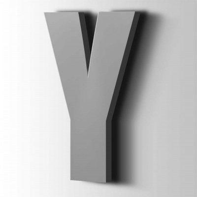 Kunststof Letter Y Impact Acrylaat 7040 Window Grey - 1