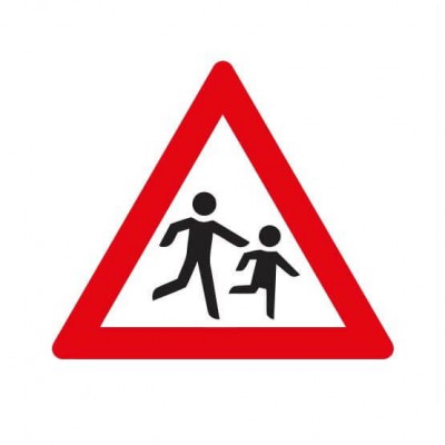 Pas op kinderen Sticker - 1