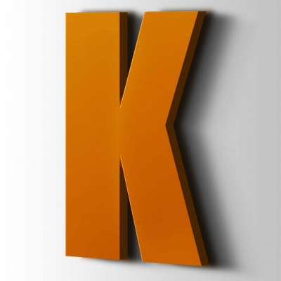 Kunststof Letter K Impact Acrylaat 2004 Pure Orange - 1