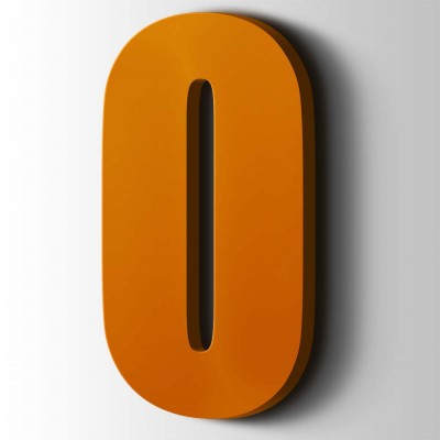 Kunststof Letter O Impact Acrylaat 2004 Pure Orange - 1