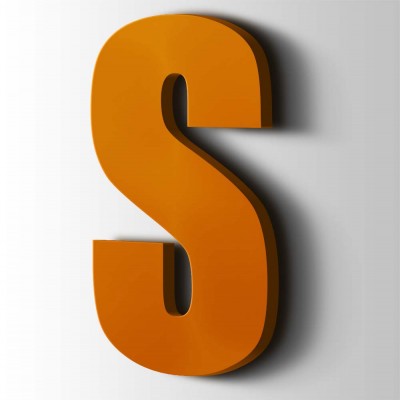 Kunststof Letter S Impact Acrylaat 2004 Pure Orange - 1