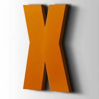 Kunststof Letter X Impact Acrylaat 2004 Pure Orange - 1