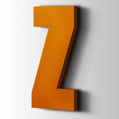 Kunststof Letter Z Impact Acrylaat 2004 Pure Orange - 1