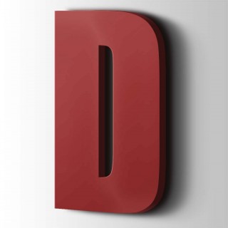 Kunststof Letter D Impact Acrylaat 3001 Signal Red - 1