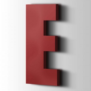 Kunststof Letter E Impact Acrylaat 3001 Signal Red - 1