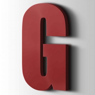 Kunststof Letter G Impact Acrylaat 3001 Signal Red - 1
