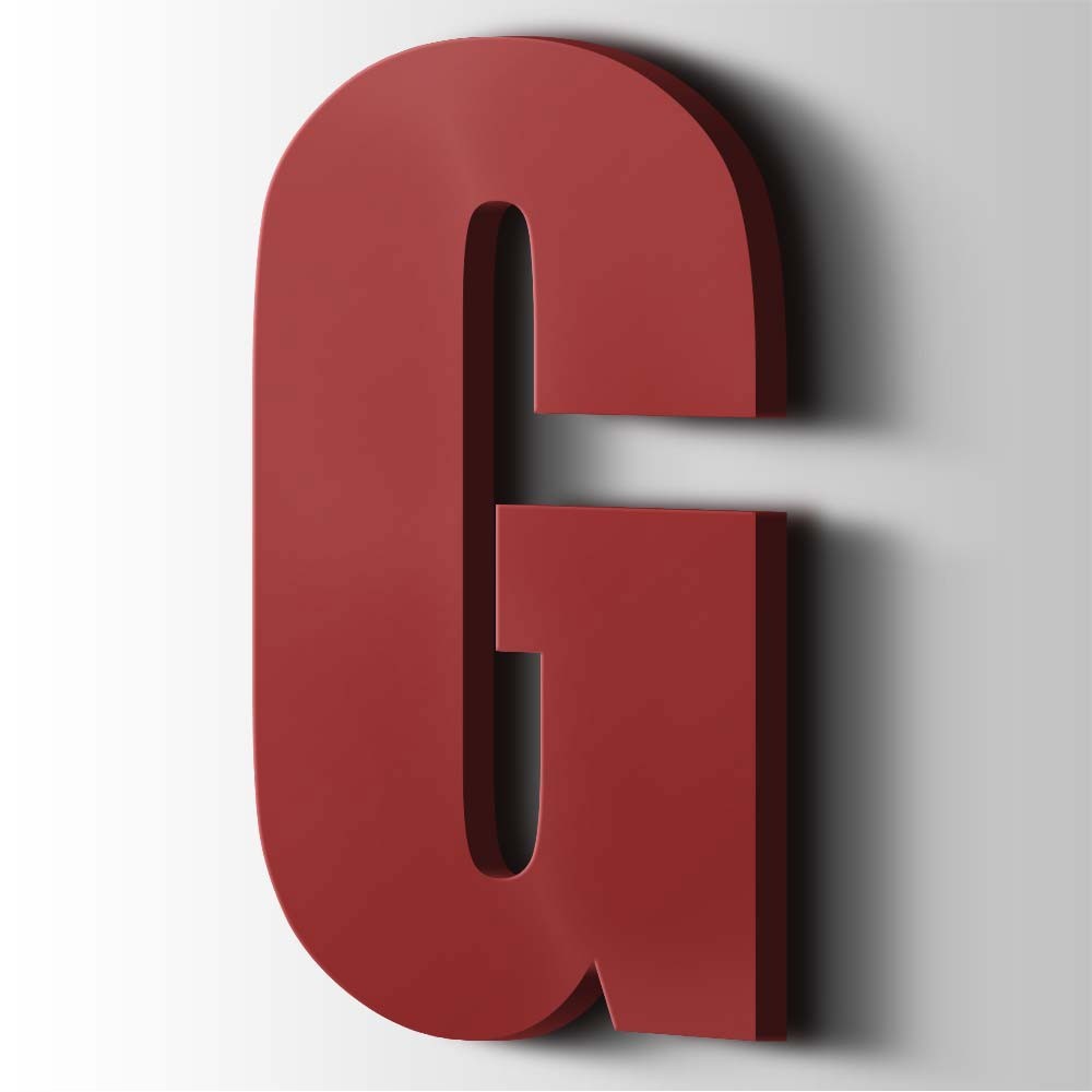 Kunststof Letter G Impact Acrylaat 3001 Signal Red - 1