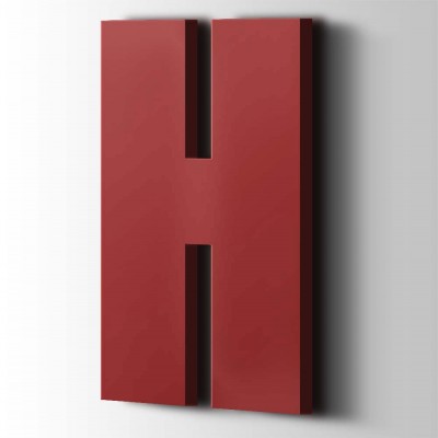 Kunststof Letter H Impact Acrylaat 3001 Signal Red - 1