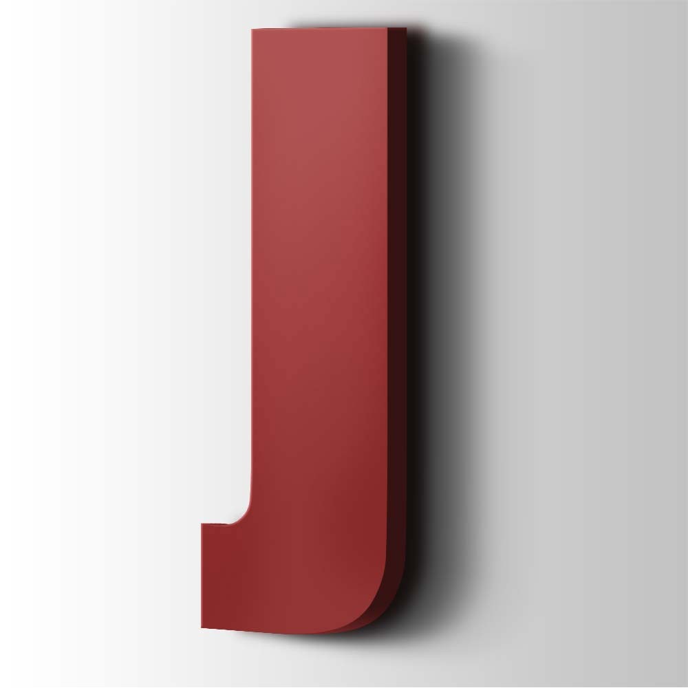 Kunststof Letter J Impact Acrylaat 3001 Signal Red - 1