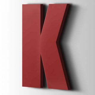 Kunststof Letter K Impact Acrylaat 3001 Signal Red - 1