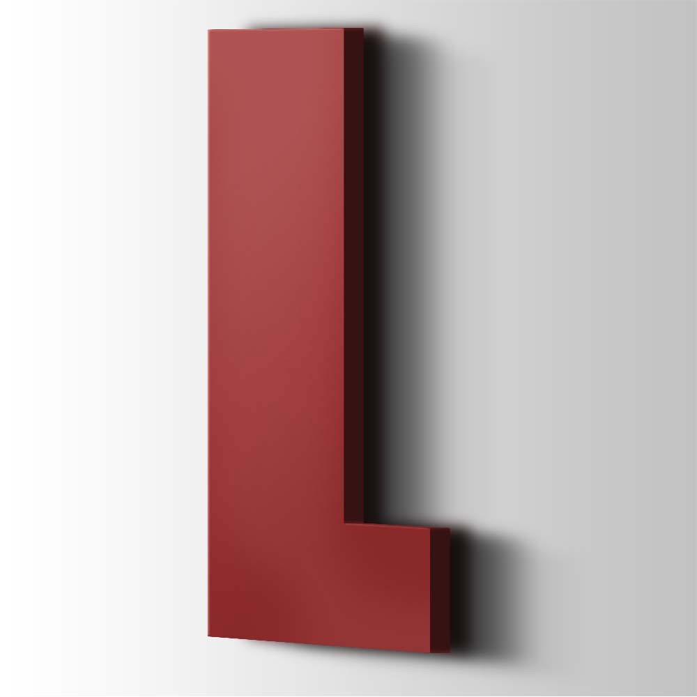 Kunststof Letter L Impact Acrylaat 3001 Signal Red - 1