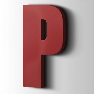 Kunststof Letter P Impact Acrylaat 3001 Signal Red - 1