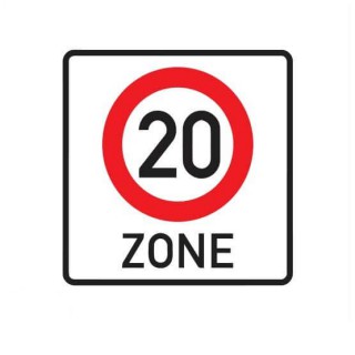 Aufkleber für die 20-km-Zone – 1